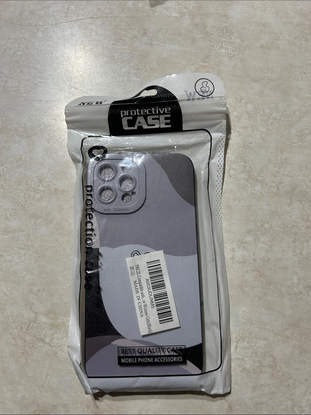 Apple Camouflage Pattern iPhone Case in Lavender and Gray